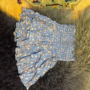 Blue Life layered floral skort